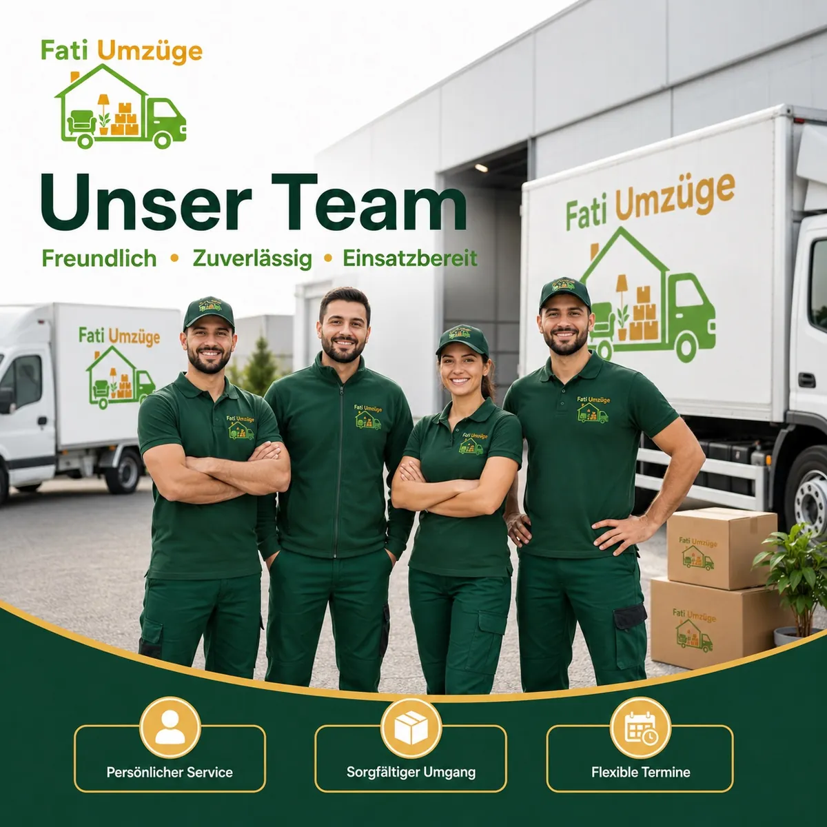 Fati Umzüge team preparing for an assignment