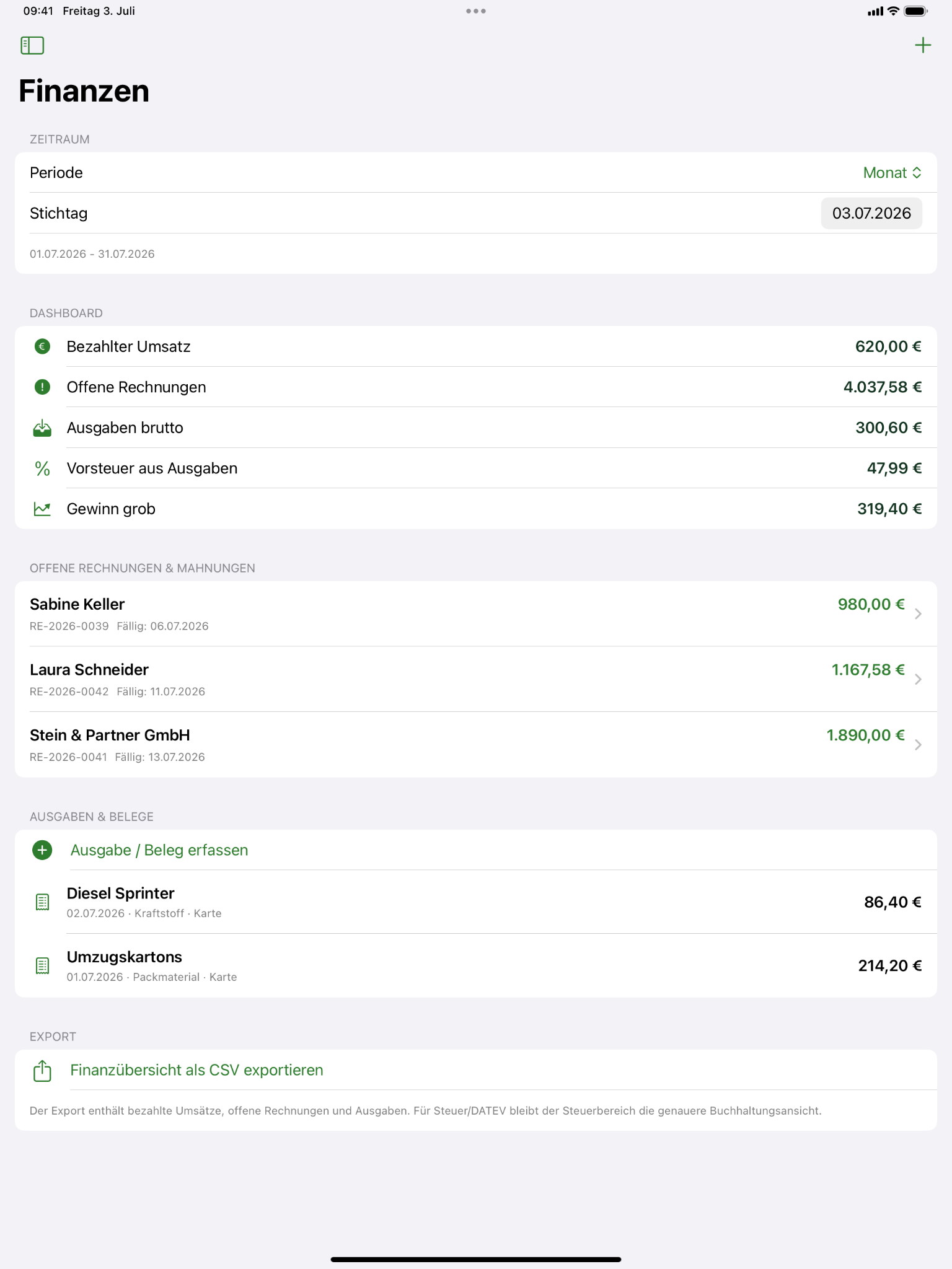 Finance overview