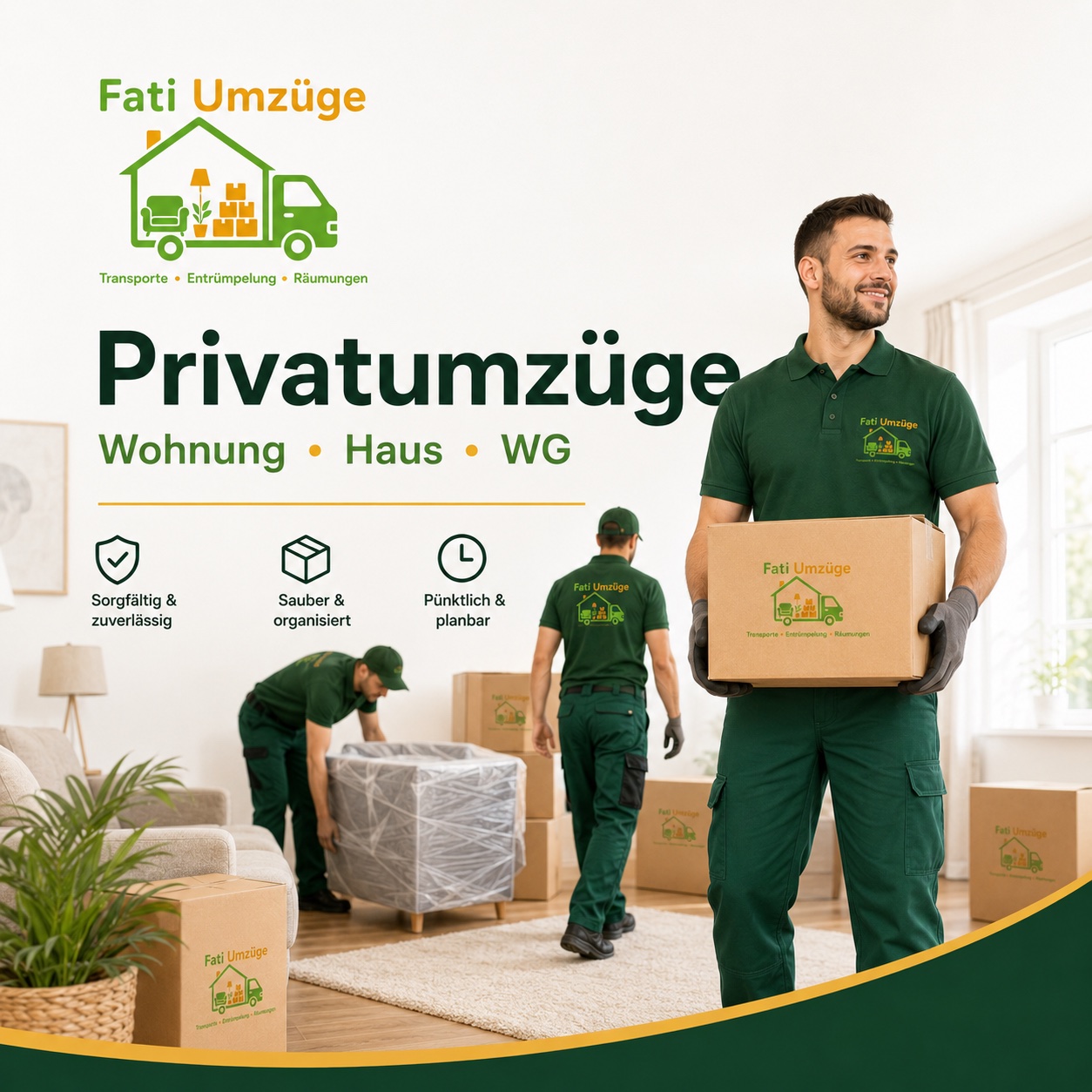 Fati Umzüge team carrying out a household move